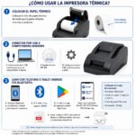 Impresora ticketera térmica de escritorio USB + Bluetooth 57mm 58mm Xprinter 58IIZ - Imagen 3