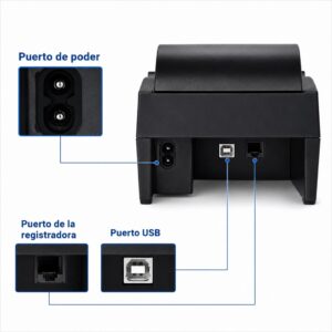Impresora ticketera térmica de escritorio USB + Bluetooth 57mm 58mm Xprinter 58IIZ - Imagen 6