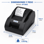 Impresora ticketera térmica de escritorio USB + Bluetooth 57mm 58mm Xprinter 58IIZ - Imagen 2