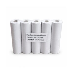 Paquete de 10 contometros térmico 57x30mm 55gsm 9 metros