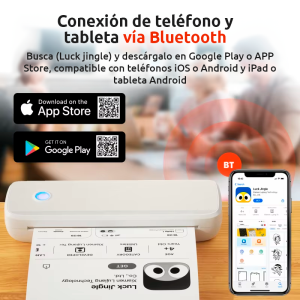 Impresora portátil térmica A4 210mm USB + Bluetooth modelo A80 - Imagen 4