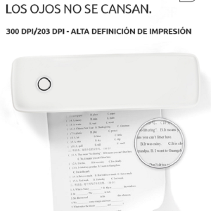 Impresora portátil térmica A4 210mm USB + Bluetooth modelo A80 - Imagen 9