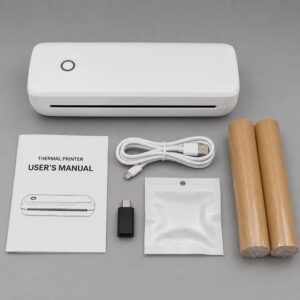 Impresora portátil térmica A4 para rollo/hoja suelta/plegable 210mm USB + Bluetooth A80 304dpi LUCK JINGLE - Imagen 16