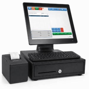 Combo Allinone 2x1 todo en uno táctil punto de venta Computadota + gaveta + impresora