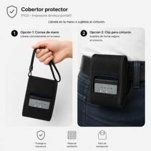 Impresora ticketera Portátil con batería USB Bluetooth Xprinter P103 57mm 58 mm - Imagen 8