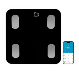 Balanza de vidrio digital Bluetooth Inteligente Controla tu salud desde app AIFIT JR-B90H