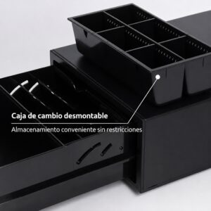 Gaveta de dinero A4 21x30x9cm Modelo ER-A4 3 guardabilletes 6 monederos - Imagen 8