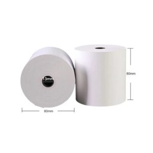 Caja de 50 rollos contómetros papel térmico 80x80mm 55g - Imagen 7