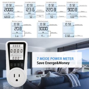 Medidor de Potencia Vatimetro Digital Kwh mide consumo de luz - Imagen 12