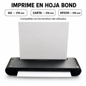 Impresora portátil transferencia térmica A4 USB + Bluetooth TP810 para imprimir hoja bond - Imagen 11