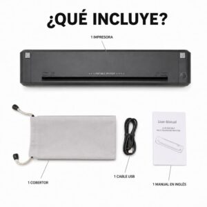 Impresora portátil transferencia térmica A4 USB + Bluetooth TP810 para imprimir hoja bond - Imagen 3
