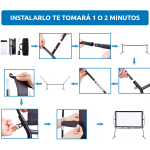 Pantalla tela poliester para proyección 120 pulgadas 16:9 con soporte armable - Imagen 11