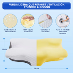 Almohada ortopedica de espuma viscoelastica + funda tela 3D Mesh - Imagen 3