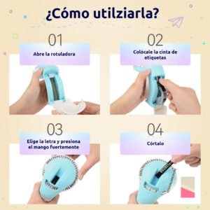 Rotuladora etiquetadora de mano para etiquetas en relieve B90 - Imagen 6