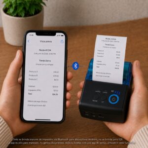 Impresora ticketera térmica portátil 57mm 58mm USB Serial Bluetooth Wifi ER-58I Alta resolución - Imagen 7