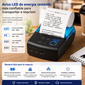 Impresora ticketera térmica portátil 57mm 58mm USB Serial Bluetooth Wifi ER-58I Alta resolución - Imagen 5