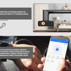 Cerradura digital smart C91 pilas AAA Huella/Tarjeta/Clave/Llave/APP bluetooth - Imagen 9