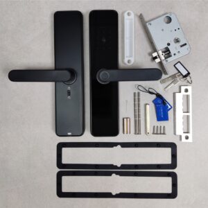 Cerradura digital smart C91 pilas AAA Huella/Tarjeta/Clave/Llave/APP bluetooth - Imagen 7