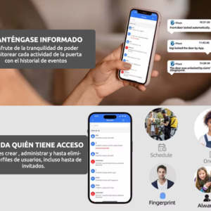 Cerradura digital smart C91 pilas AAA Huella/Tarjeta/Clave/Llave/APP bluetooth - Imagen 10