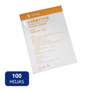 Paquete de 100 hojas térmicas sueltas A4 210x297mm 65g - Imagen 3