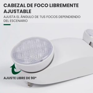 Luz de Emergencia 24 LED 120 minutos duración sin switch ni enchufe 2x2W - Imagen 4