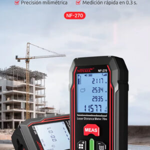 Medidor de distancia láser distanciómetro digital NF-270 hasta 70 metros m/in - Imagen 4