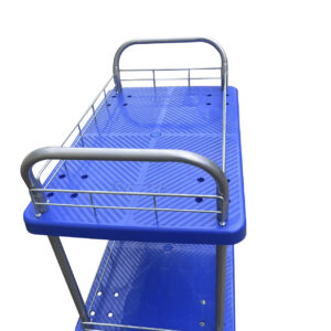 Carrito azul doble nivel multiuso en general 200 KG 50x70cm - Imagen 4