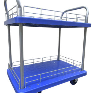 Carrito azul doble nivel multiuso en general 200 KG 50x70cm - Imagen 8