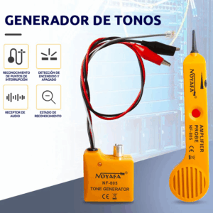 Rastreador cable con generador de tono para prueba de corriente, línea telefónica y de red NF-805 - Imagen 6