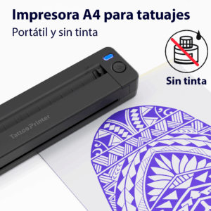 Impresora portátil térmica A4 para tatuajes/hojas suelta USB + Bluetooth A49 203dpi LUCK JINGLE - Imagen 8