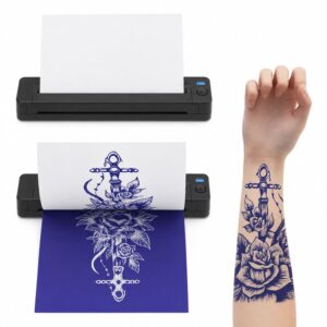 Impresora portátil térmica A4 para tatuajes/hojas suelta USB + Bluetooth A49 203dpi LUCK JINGLE - Imagen 11