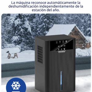 Deshumedecedor para casa cubre hasta 25m2 modelo B30 de 2.2L con botones táctiles - Ideal para hogar, baño o armario - Imagen 4