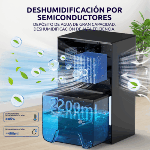 Deshumedecedor para casa cubre hasta 25m2 modelo B30 de 2.2L con botones táctiles - Ideal para hogar, baño o armario - Imagen 8