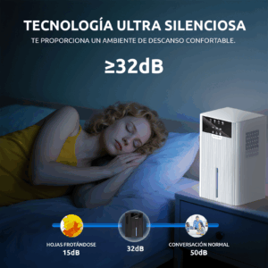 Deshumedecedor para casa cubre hasta 25m2 modelo B30 de 2.2L con botones táctiles - Ideal para hogar, baño o armario - Imagen 13