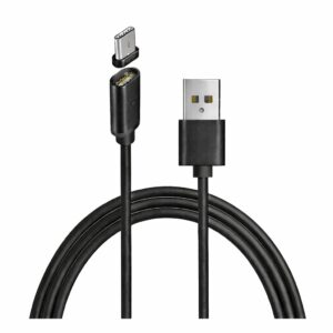 Cable De Nylon Magnetico 1 Metro Usb Tipo C Carga Rapida 2a Negro