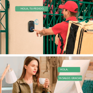 Timbre inalambrico bi-direccional con bateria hasta 50 metros aire libre horizontal IP44 - Imagen 3