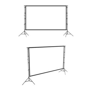 Pantalla tela poliester para proyección 120 pulgadas 16:9 con soporte armable tipo tripode - Imagen 10