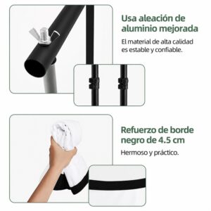 Pantalla tela poliester para proyección 120 pulgadas 16:9 con soporte armable tipo tripode - Imagen 11