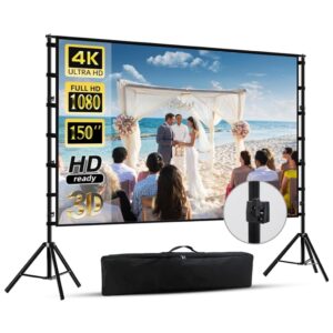 Pantalla tela poliester para proyección 120 pulgadas 16:9 con soporte armable
