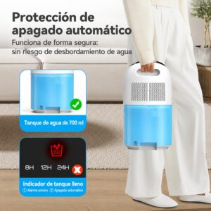 Purificador de aire A01 con deshumificador 2 en 1 hasta 25m2 con temporizador y modo sleep - Imagen 4