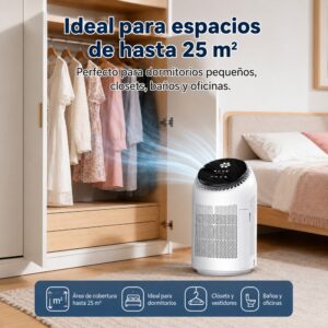 Purificador de aire A01 con deshumificador 2 en 1 hasta 25m2 con temporizador y modo sleep - Imagen 7
