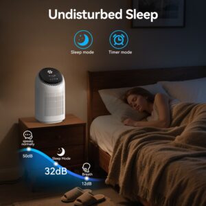 Purificador de aire A01 con deshumificador 2 en 1 hasta 25m2 con temporizador y modo sleep - Imagen 7