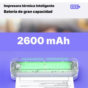 Impresora portátil térmica A4 210mm USB + Bluetooth modelo D80H 304dpi - Imagen 8