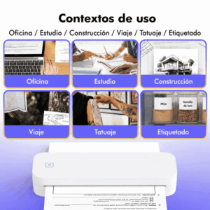 Impresora portátil térmica A4 210mm USB + Bluetooth modelo D80H 304dpi - Imagen 12