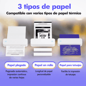 Impresora portátil térmica A4 210mm USB + Bluetooth modelo D80H 304dpi - Imagen 13