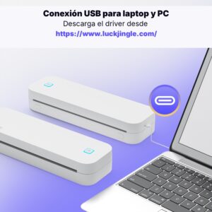 Impresora portátil térmica A4 210mm USB + Bluetooth modelo D80H 304dpi - Imagen 17