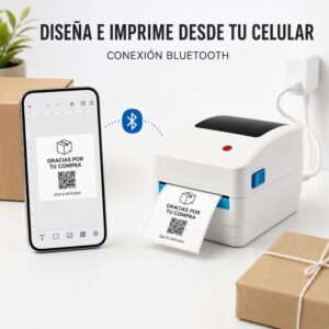 Impresora térmica de etiquetas adhesivas para códigos de barra D40H USB + Bluetooth - Imagen 8