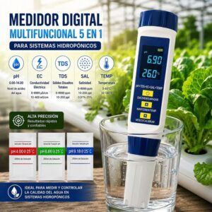 Medidor digital PH LY701 5 en1 PH EC TDS SAL. Temperatura - Imagen 7