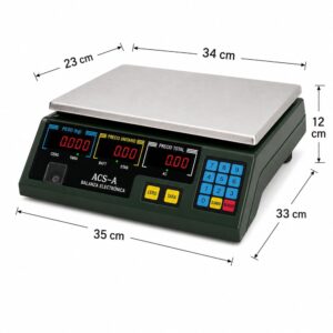 Balanza electrónica comercial de calculo mesa 30KG/10kg con conexión serial sin bateria - Imagen 3